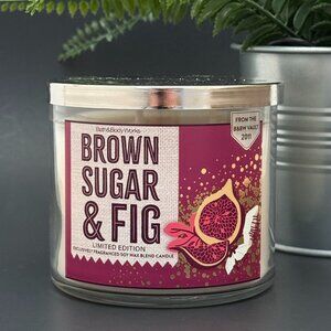 BBW Brown Sugar & Fig Bath & Body Works 3 Wick Candle